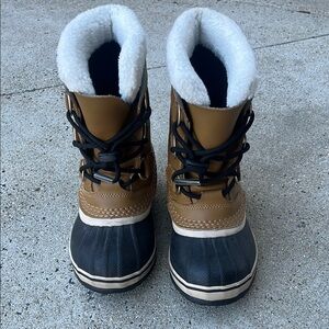 Kids Sorel Brown and Black Winter Boots